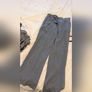 Gray Wide-Leg Trousers